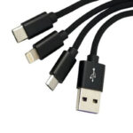 کابل تبدیل USB به USB-C ،MicroUsb و لایتنینگ UC090 نیتو