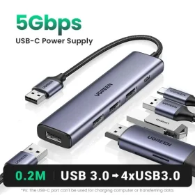 هاب USB چهار پورت CM473 مدل 20805 یوگرین